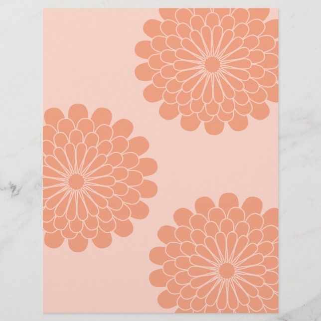 Papier Dahlia Motif double face (Devant)