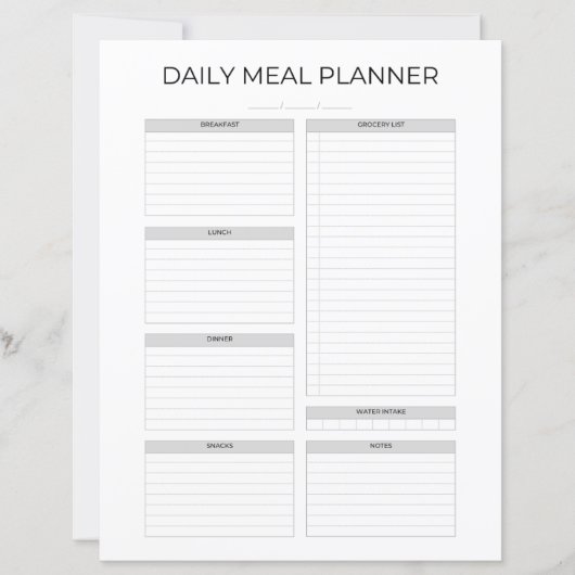 Papier Daily Meal Planner | Simple Minimalistic Kitchen (Devant)