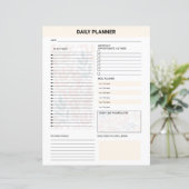 Papier Daily Planner Template (Debout devant)