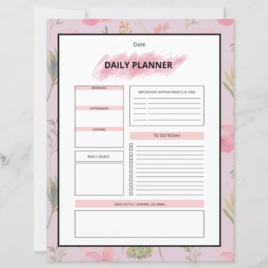 Papier Daily Planner Template (Devant)