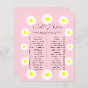 Papier Daisies - Aimerait-elle un jeu baby shower