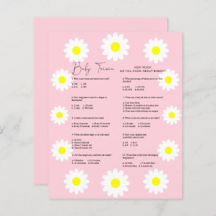 Papier Daisies Baby Trivia   Jeu Baby shower