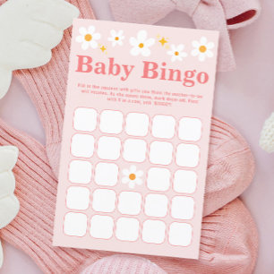 Papier Daisy Baby In Bloom Spring Baby shower Bingo Jeu