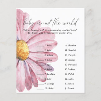 Papier Daisy baby shower - Baby around the world game