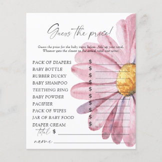 Papier Daisy baby shower - Guess the price Game
