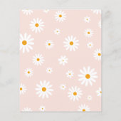 Papier Daisy Boho Baby dans Baby shower rose fleurie jeu (Dos)