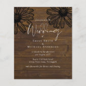 Papier Daisy Dreams Élégant Script Mariage Budget (Devant)