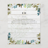 Papier Daisy Fleur sauvage Mariage de verdure (Dos)