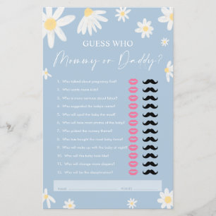 Papier Daisy maman ou papa, Dusty Blue Guest Who Game