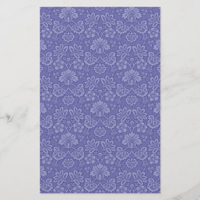 Papier Damas en bleu (Devant)