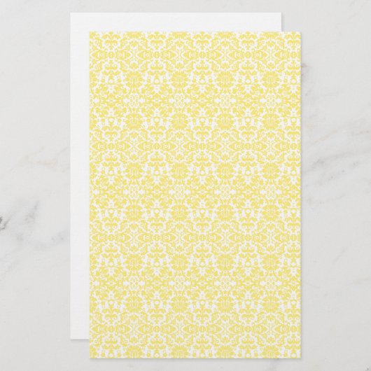 Papier Damas jaune (Devant / Derrière)