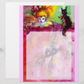 PAPIER DAME AVEC CHAT NOIR (Devant / Derrière)