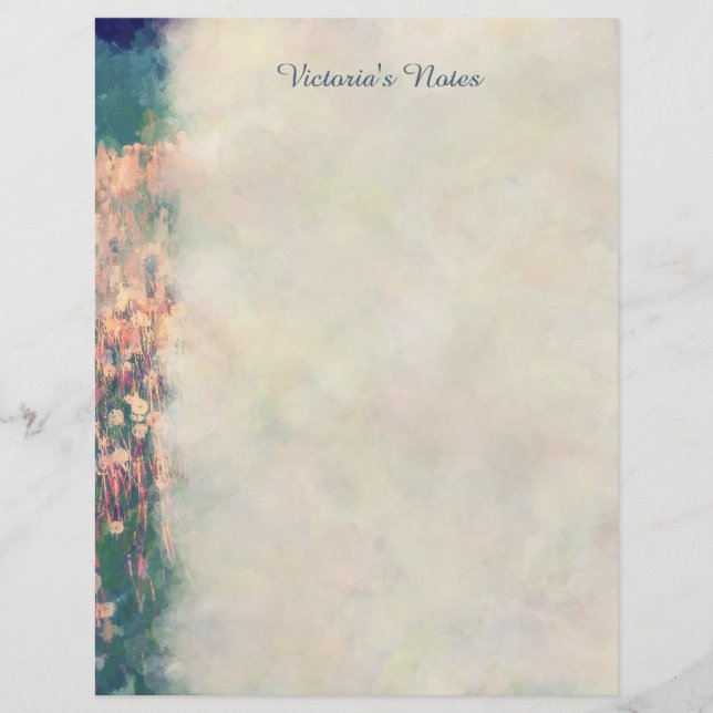 Papier Dandelion Champ de Voeux Peinture Botanique (Devant)