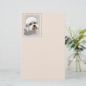 Papier Dandie Dinmont Terrier Peinture Chien Art original (Debout devant)