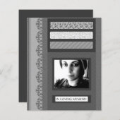 Papier dans les annonces de service funéraire de mémoire (Devant / Derrière)