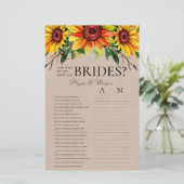 Papier Dans quelle mesure connaissez-vous les tournesols (Debout devant)