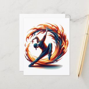 Papier Danse Break Street Feu Avec Énergie Urbaine 