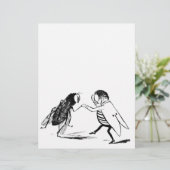 Papier Danse des insectes vintages; Volée de bleuet (Debout devant)