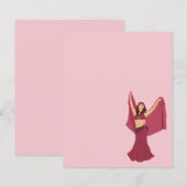Papier Danseur du ventre rose (Devant / Derrière)