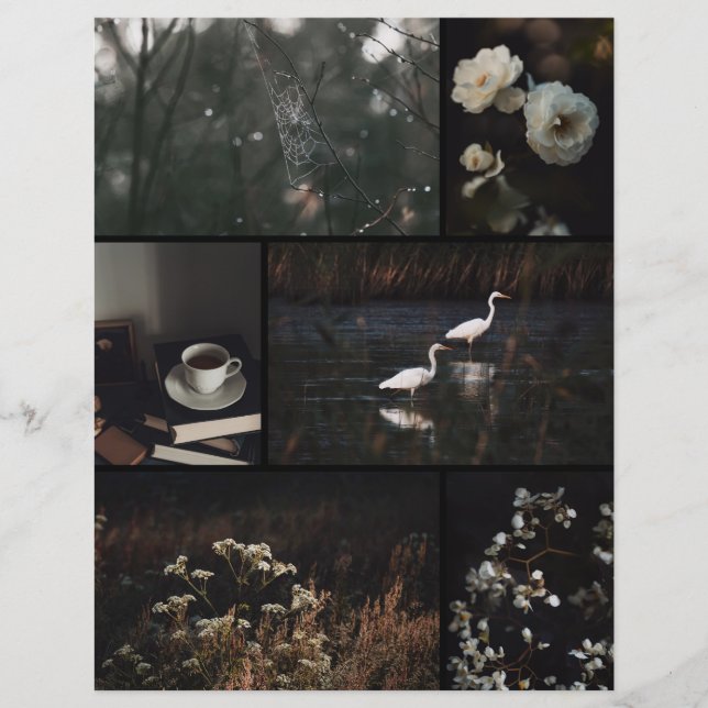 Papier Dark Moody Collage Scrapbooking Paper (Devant)