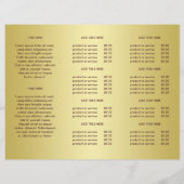 Papier Dark-red gold design,Logo or Photo Brochures, (Dos)