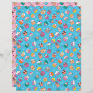 Papier d'artisanat à tirage Cupcake, deux couleurs