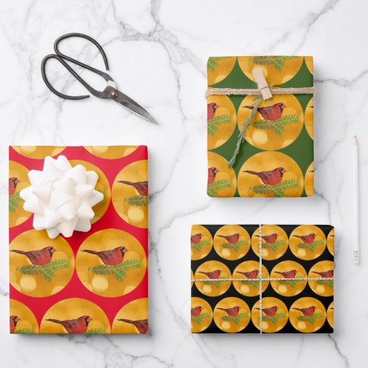 Papier d'artisanat d'art cardinal rouge (Recto)