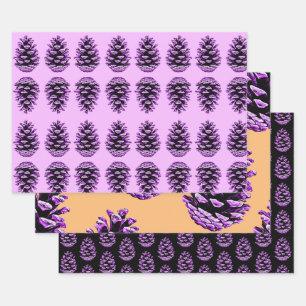Papier d'artisanat d'enlèvement de pinecone violet