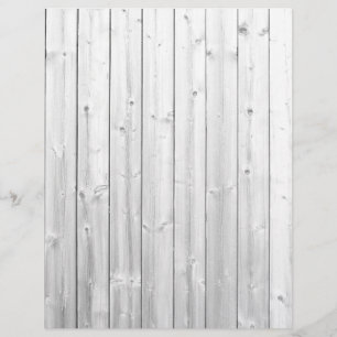 Papier d'artisanat en bois Patiné blanc rustique