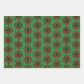 Papier d'artisanat rouge vert Mandala (Devant 3)