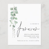Papier Date d'enregistrement Budget Forever QR Code Eucal (Devant)