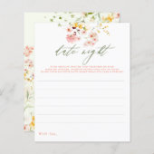 Papier Date Idées de nuit pour couple ou mariée - Fleur s (Devant / Derrière)