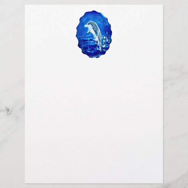 Papier Dauphin de fuite d'animaux marins (Devant)