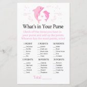 Papier Dauphin rose Qu'est-ce qu'il y a dans votre sac à (Devant)