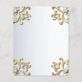 Papier de bordure en filigrane baroque en or éléga (Dos)