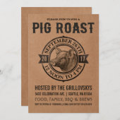 Papier de boucher vintage des invitations | de (Devant / Derrière)