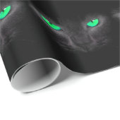 Papier de cadeau de Halloween de yeux verts de (Coin rond)