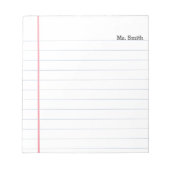 Papier de carnet Carnet de notes de l'enseignant L (Devant)