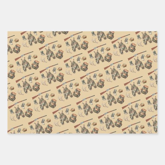 Papier de chasse à l'enrobage Jeu plat de 3 (Devant 3)