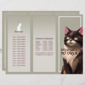 Papier de chat Découpe Art Animaux Soins Animaux C (Devant / Derrière)