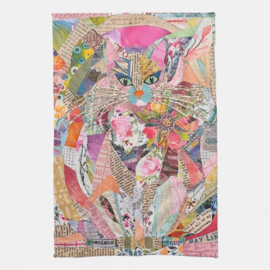 Papier de cuisine mixte coloré Art Chat Serviette (Vertical)