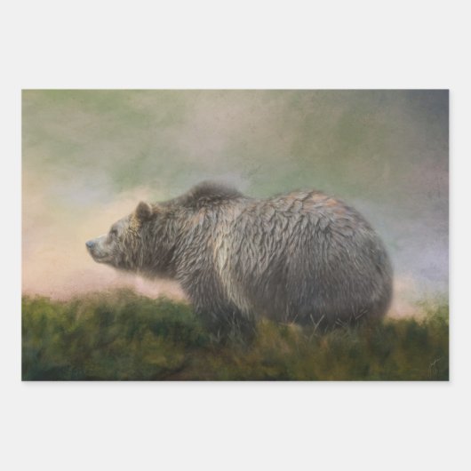 Papier de découpage de la faune grizzli (Devant)