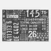 Papier de découpage de la typographie noir blanc (Devant)