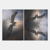 Papier de découpage de l'aigle à tête blanche (Devant 3)