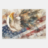 Papier de découpage drapeau américain USA aigle (Devant 3)