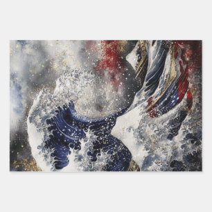 Papier de découpage drapeau américain USA aigle