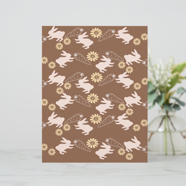 Papier de découpage lapin de printemps (Debout devant)