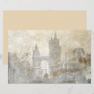 Papier de découpage pour scrapbooking de vieux châ