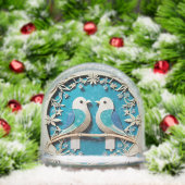 Papier de deux oiseaux aux motifs floraux (Noël)