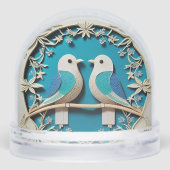 Papier de deux oiseaux aux motifs floraux (Arrière)